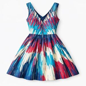 Anthropologie Plentyby Tracy Reese Fit and Flare Abstract Patterned Dress Size 2